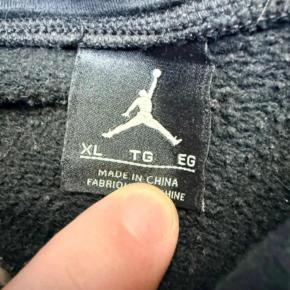 Jordan Hoodie Mens XL Black Jumpman Fleece Pullover Sweatshirt‎